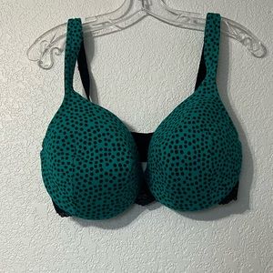 Teal Polka Dot Bra 40DD (E)